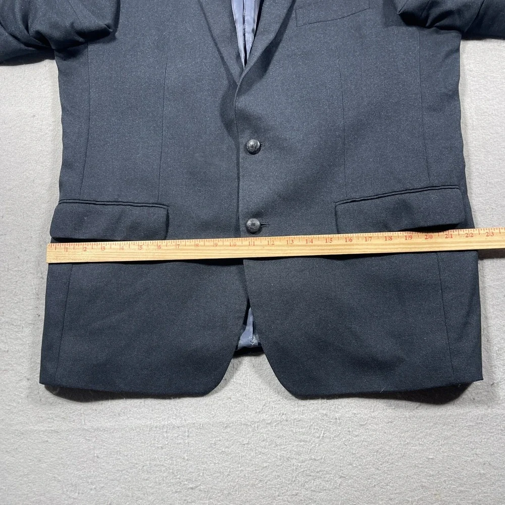 John Varvatos Blazer Men 46 Regular Tailored Fit Navy Blue Jacket Quiet‎ Luxury